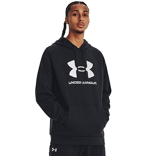 Under Armour RIVAL Φούτερ με Κουκούλα Μαύρο 1379758-001