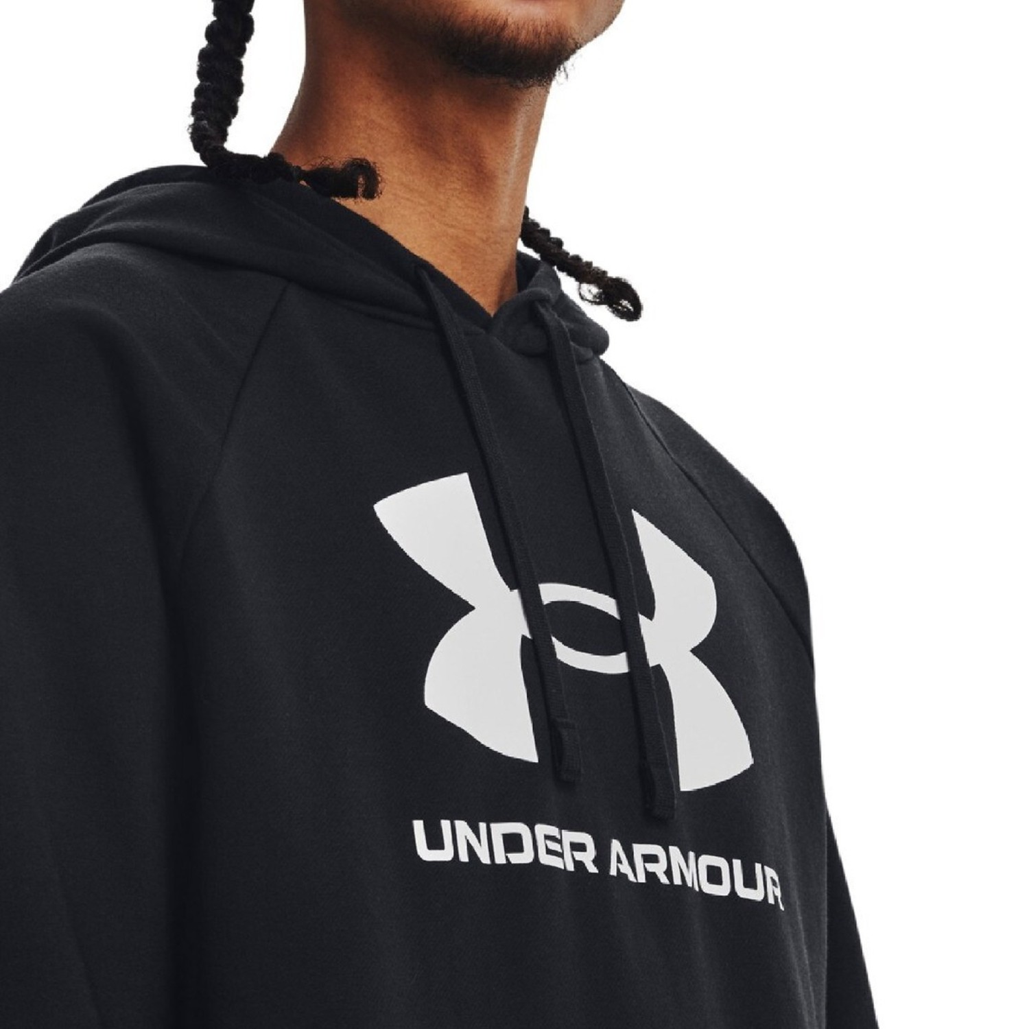 Under Armour RIVAL Φούτερ με Κουκούλα Μαύρο 1379758-001