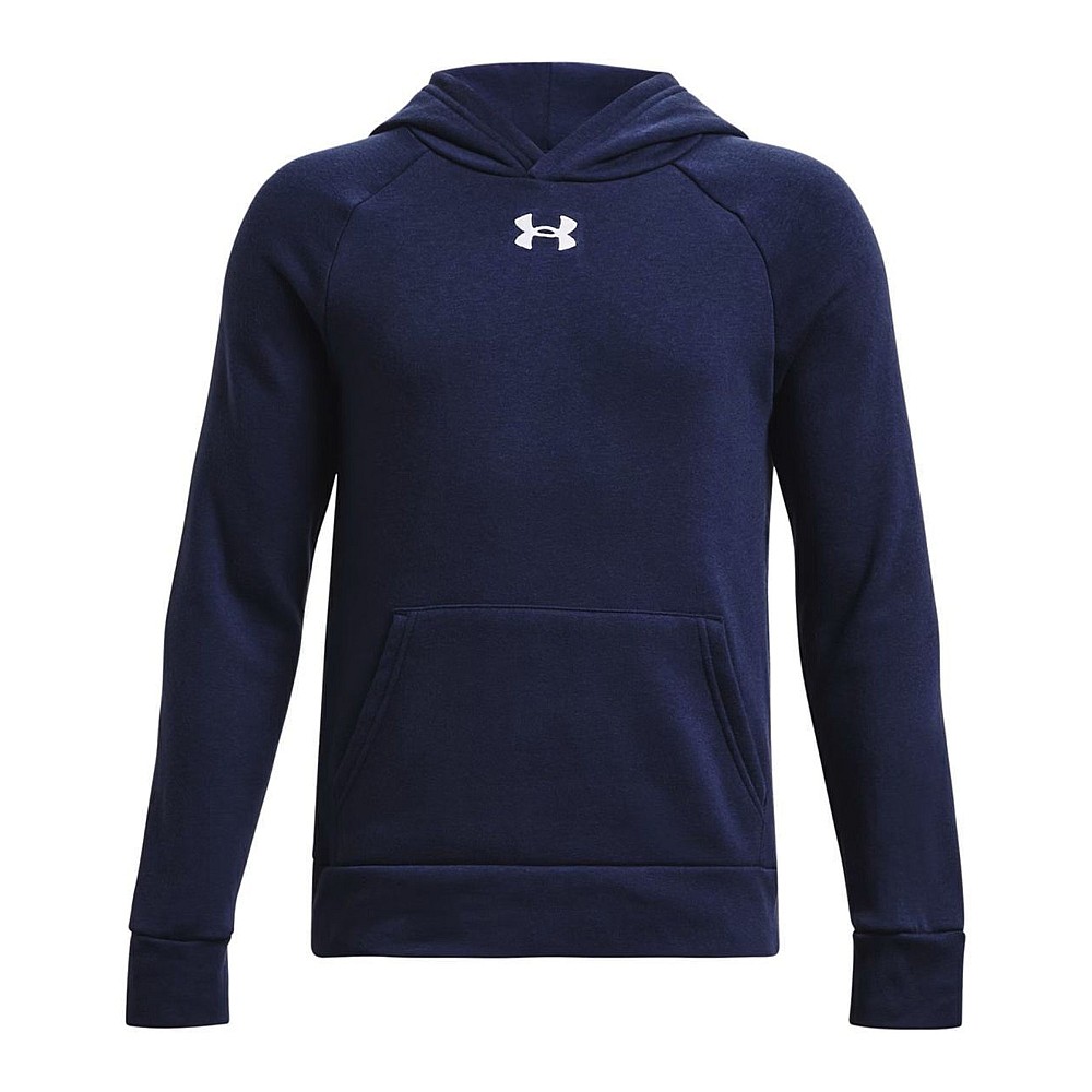 Under Armour Fleece Παιδικό Φούτερ με Κουκούλα και Τσέπες Μπλε Rival 1379792-410