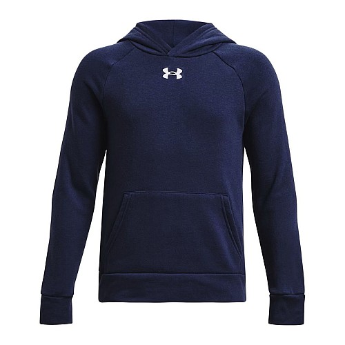 Under Armour Fleece Παιδικό Φούτερ με Κουκούλα και Τσέπες Μπλε Rival 1379792-410