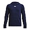 Under Armour Fleece Παιδικό Φούτερ με Κουκούλα και Τσέπες Μπλε Rival 1379792-410