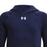 Under Armour Fleece Παιδικό Φούτερ με Κουκούλα και Τσέπες Μπλε Rival 1379792-410 Under Armour Fleece Παιδικό Φούτερ με Κουκούλα και Τσέπες Μπλε Rival 1379792-410