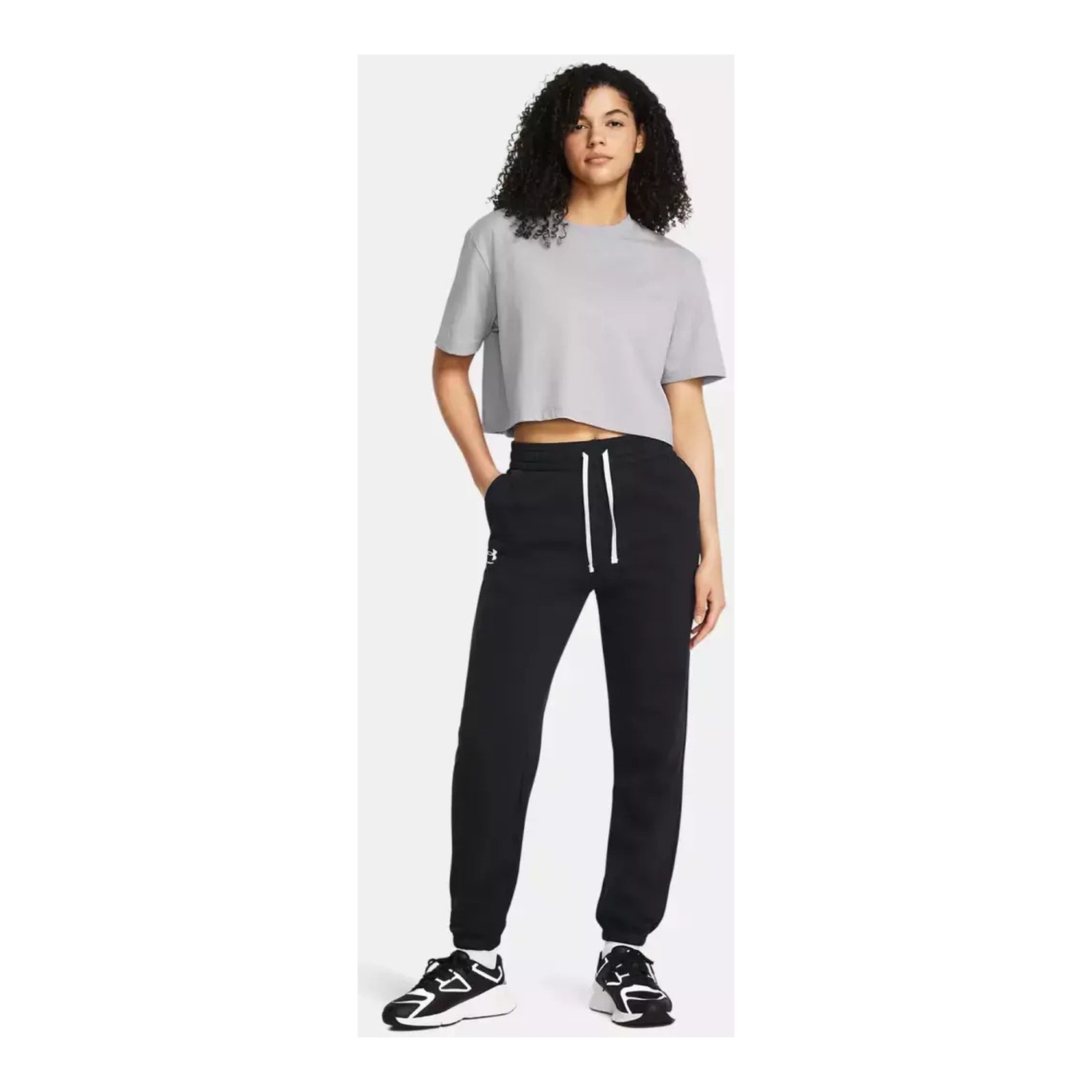 Under Armour Rival Terry Παντελόνι Φόρμας με Λάστιχο Μαύρο 1382735-002