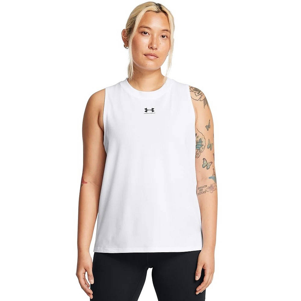 Under Armour Rival Γυναικεία Αθλητική Μπλούζα Αμάνικη Λευκή 1383659-100