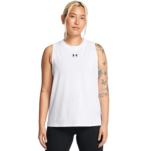 Under Armour Rival Γυναικεία Αθλητική Μπλούζα Αμάνικη Λευκή 1383659-100