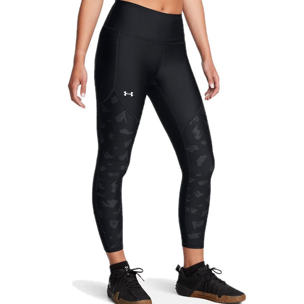 Under Armour Panel Ankle Training Γυναικείο Cropped Κολάν Ψηλόμεσο Μαύρο 1386407-002