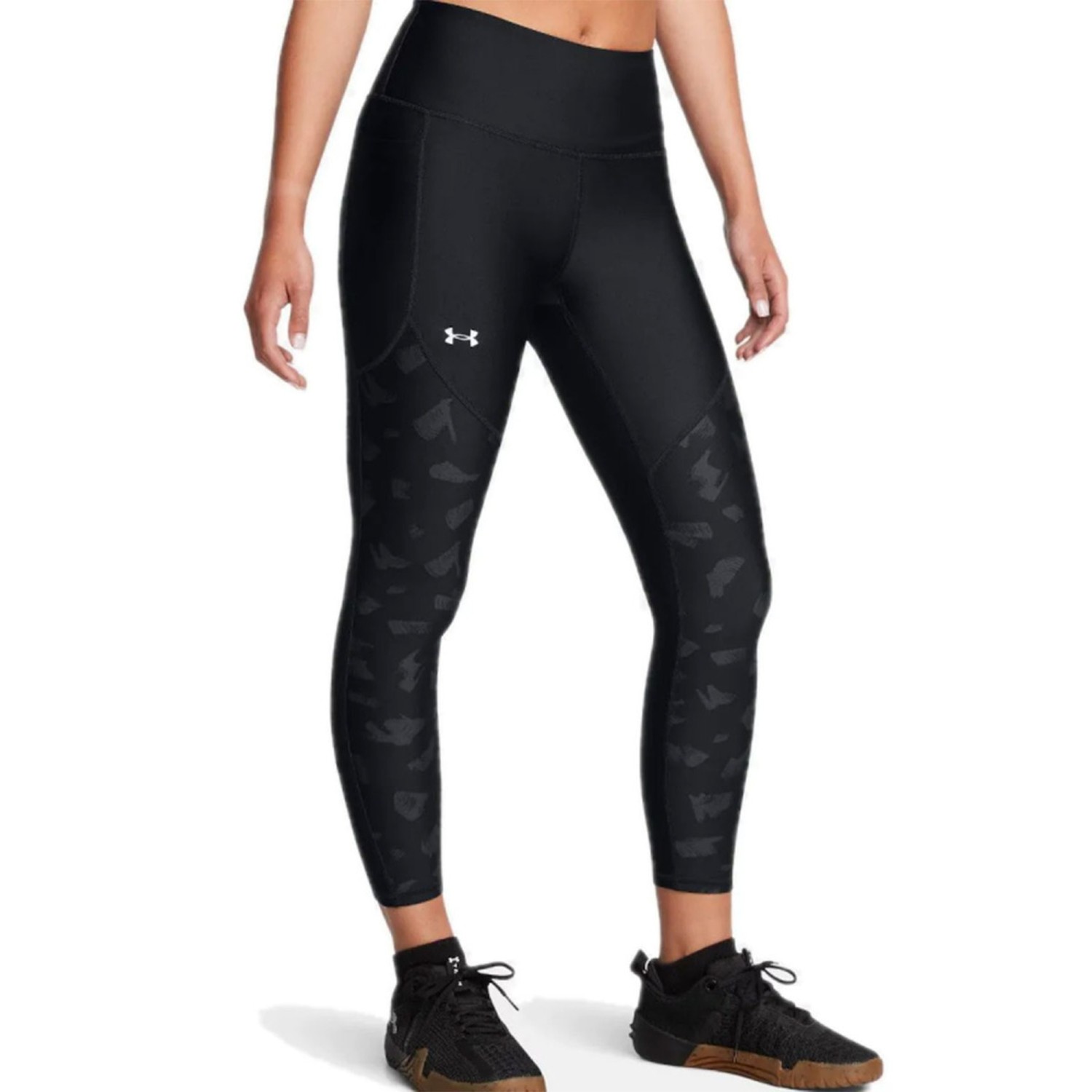 Under Armour Panel Ankle Training Γυναικείο Cropped Κολάν Ψηλόμεσο Μαύρο 1386407-002