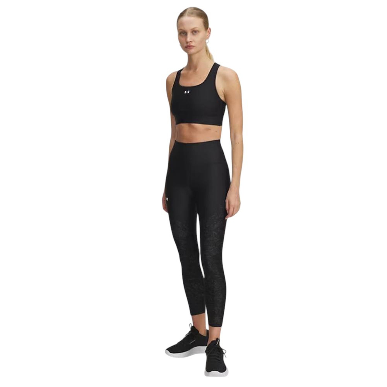 Under Armour Panel Ankle Training Γυναικείο Cropped Κολάν Ψηλόμεσο Μαύρο 1386407-002