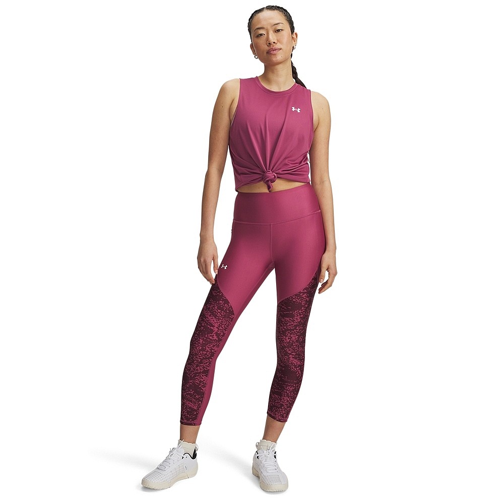 Under Armour Panel Ankle Training Γυναικείο Cropped Κολάν Ψηλόμεσο Μαύρο 1386407-002