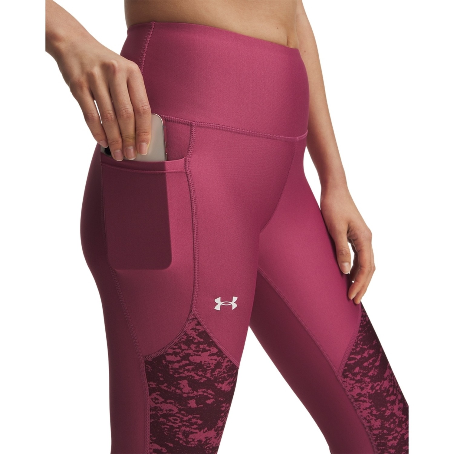 Under Armour Panel Ankle Training Γυναικείο Cropped Κολάν Ψηλόμεσο Μαύρο 1386407-002