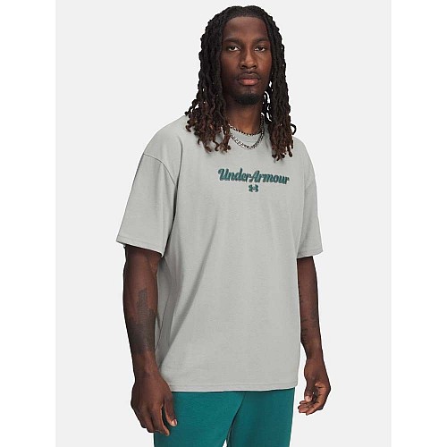 Under Armour Heavyweight Wordmark Αθλητικό T-shirt Γκρι 6009266-069
