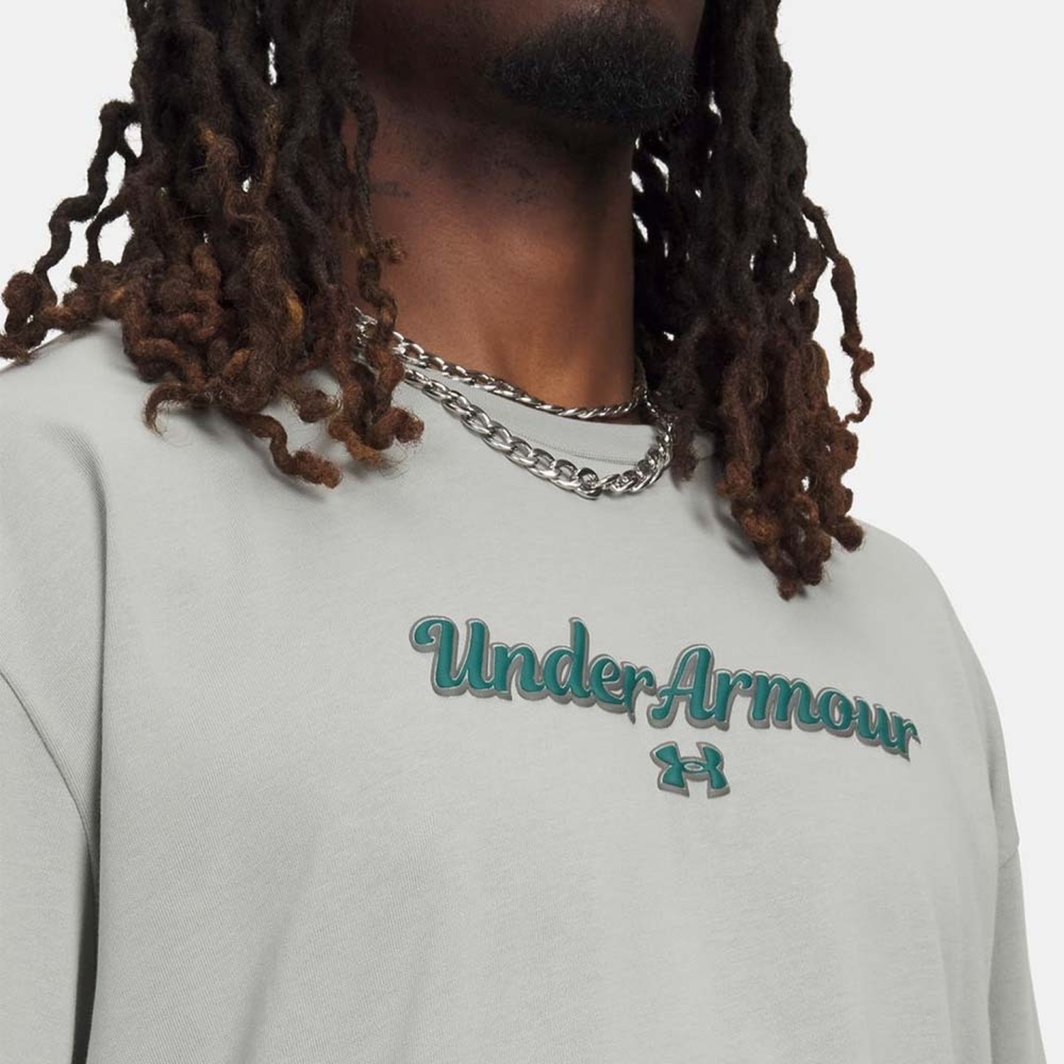 Under Armour Heavyweight Wordmark Αθλητικό T-shirt Γκρι 6009266-069