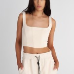 Γυναικείο Αμάνικο Crop Top με Τετράγωνη Λαιμόκοψη SUGARFREE Γυναικείο Αμάνικο Crop Top με Τετράγωνη Λαιμόκοψη SUGARFREE