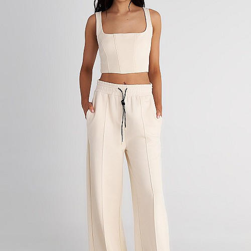Γυναικείο Αμάνικο Crop Top με Τετράγωνη Λαιμόκοψη SUGARFREE