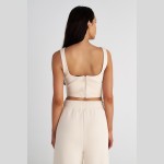 Γυναικείο Αμάνικο Crop Top με Τετράγωνη Λαιμόκοψη SUGARFREE Γυναικείο Αμάνικο Crop Top με Τετράγωνη Λαιμόκοψη SUGARFREE