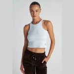 Γυναικεία Αμάνικη Μπλούζα Ριμπ Cropped SUGARFREE