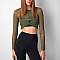 Γυναικείο Crop Top με Διαφάνεια και Ντραπέ Λεπτομέρεια SUGARFREE