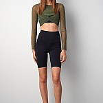 Γυναικείο Crop Top με Διαφάνεια και Ντραπέ Λεπτομέρεια SUGARFREE