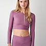 Γυναικείο Εφαρμοστό Μακρυμάνικο Crop Top SUGARFREE
