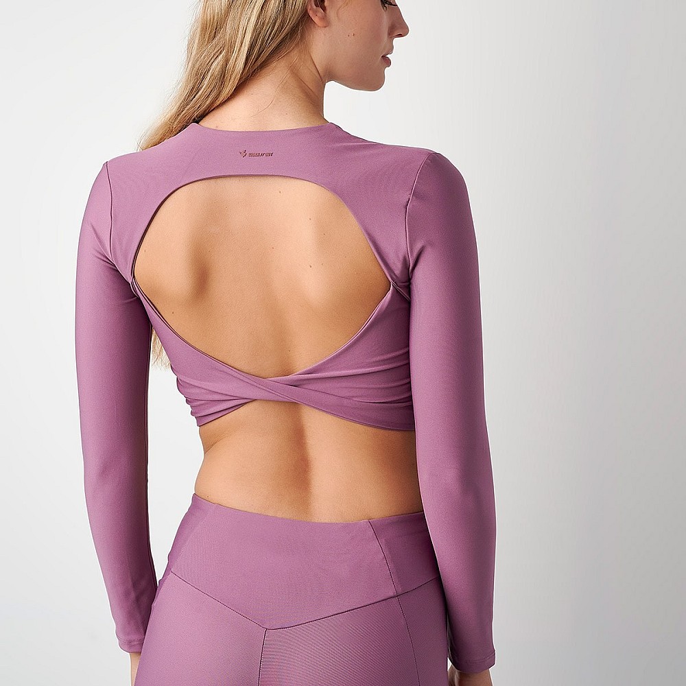Γυναικείο Εφαρμοστό Μακρυμάνικο Crop Top SUGARFREE