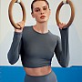 Γυναικείο Εφαρμοστό Μακρυμάνικο Crop Top SUGARFREE