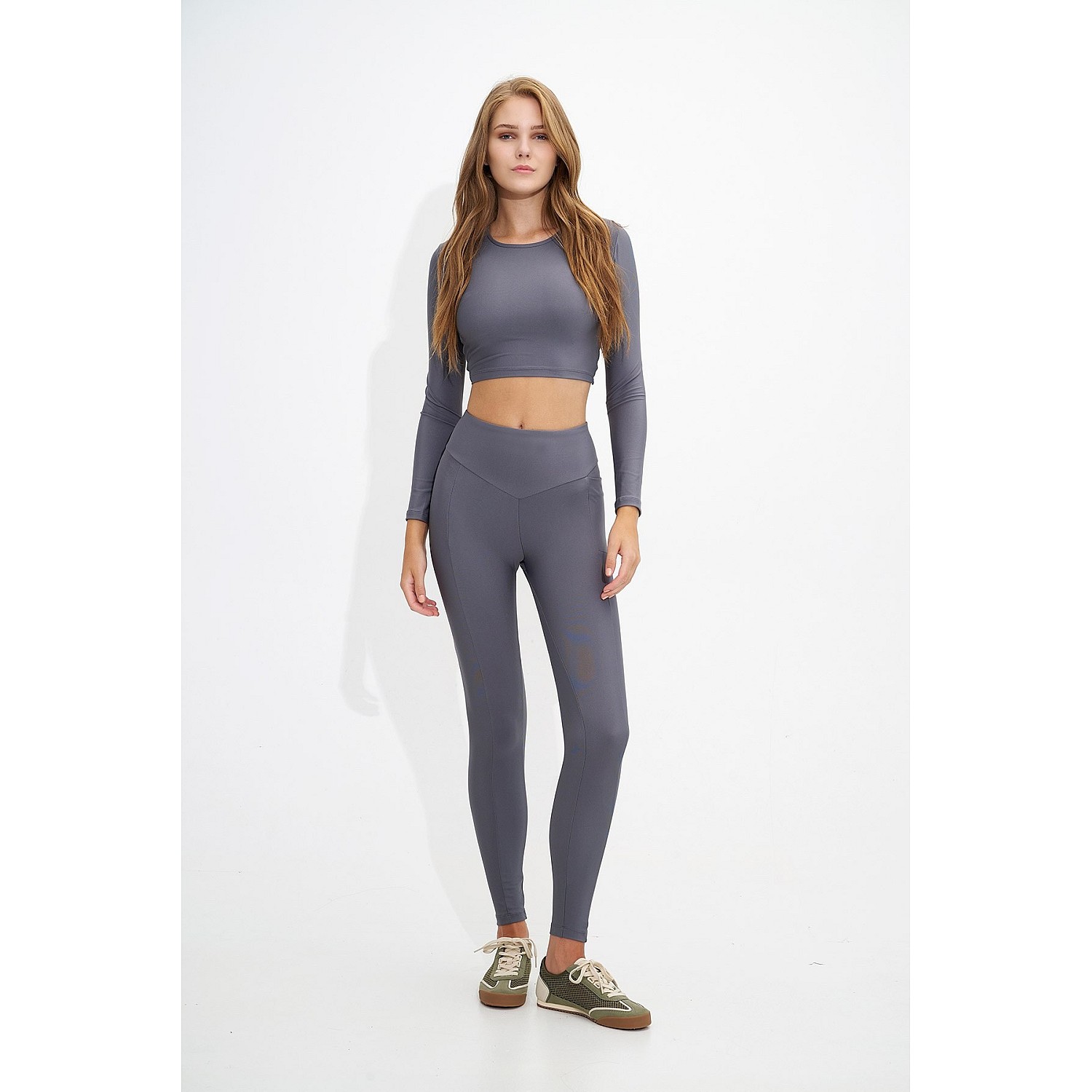 Γυναικείο Εφαρμοστό Μακρυμάνικο Crop Top SUGARFREE
