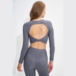 Γυναικείο Εφαρμοστό Μακρυμάνικο Crop Top SUGARFREE Γυναικείο Εφαρμοστό Μακρυμάνικο Crop Top SUGARFREE