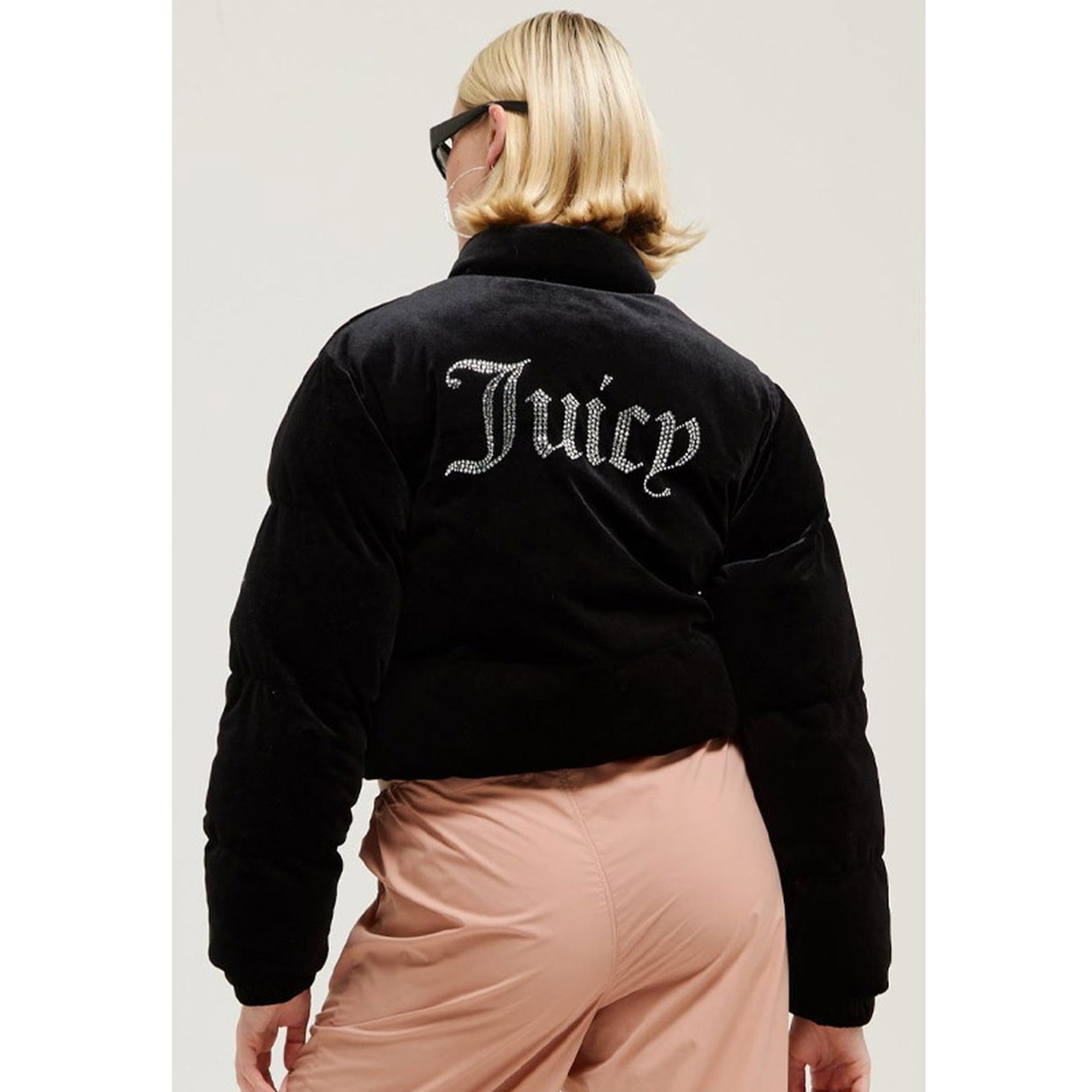 Γυναικείο Cropped Μπουφάν Puffa Βελουτέ JUICY COUTURE Γυναικείο Cropped Μπουφάν Puffa Βελουτέ JUICY COUTURE