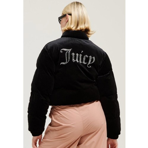 Γυναικείο Cropped Μπουφάν Puffa Βελουτέ JUICY COUTURE
