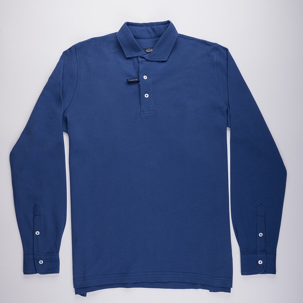 Unisex Μακρυμάνικο Πόλο από 100% Βαμβάκι TWILL