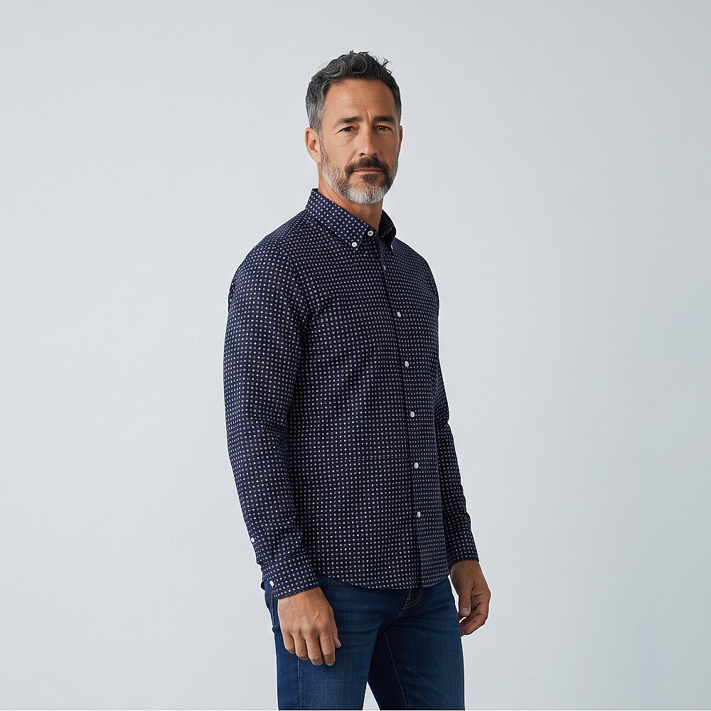 Unisex Sport Πουκάμισο με Print Κοντομάνικο TWILL