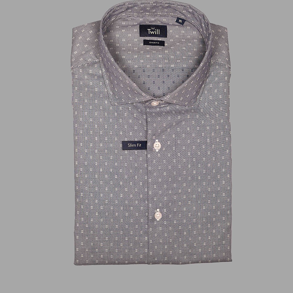 Unisex Πουκάμισο Μακρυμάνικο με Print Slim Fit TWILL