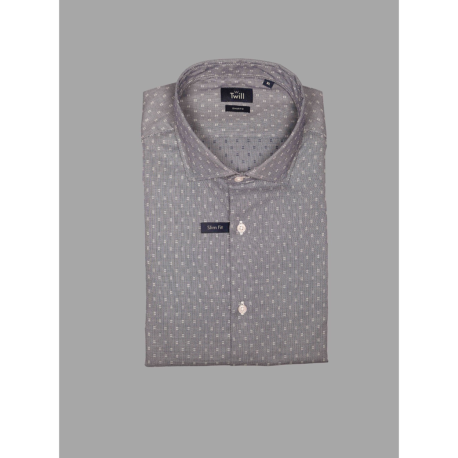 Unisex Πουκάμισο Μακρυμάνικο με Print Slim Fit TWILL
