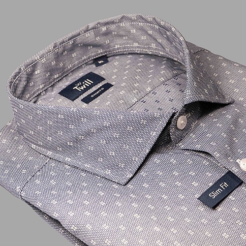 Unisex Πουκάμισο Μακρυμάνικο με Print Slim Fit TWILL