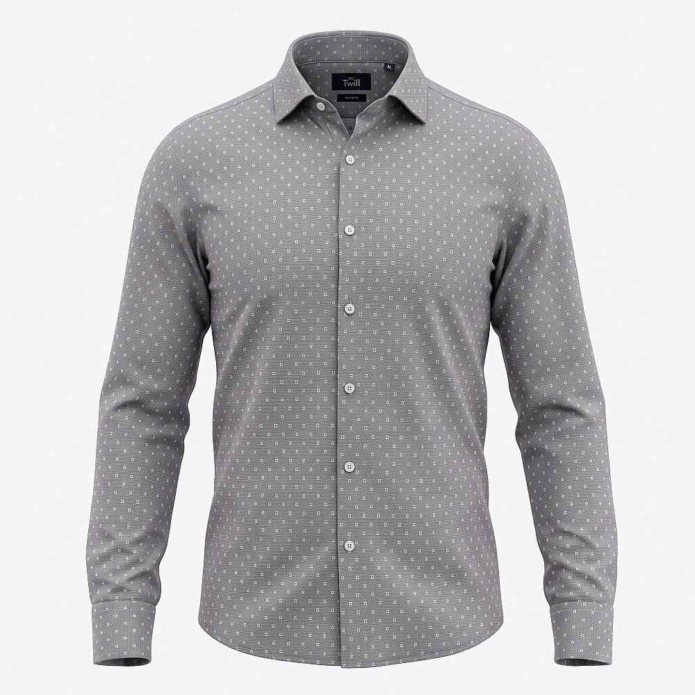 Unisex Πουκάμισο Μακρυμάνικο με Print Slim Fit TWILL