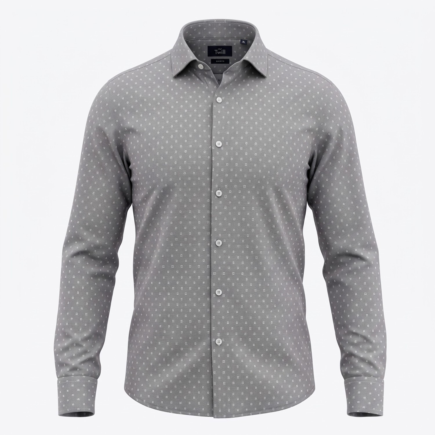 Unisex Πουκάμισο Μακρυμάνικο με Print Slim Fit TWILL