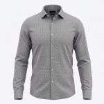 Unisex Πουκάμισο Μακρυμάνικο με Print Slim Fit TWILL