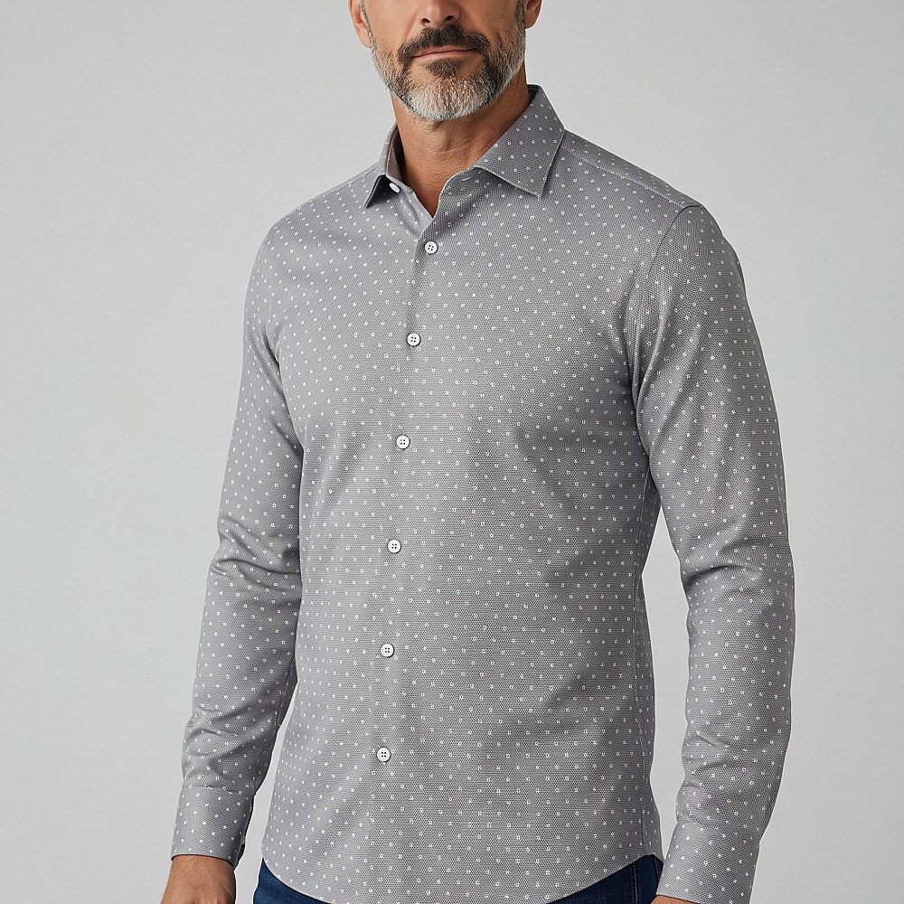 Unisex Πουκάμισο Μακρυμάνικο με Print Slim Fit TWILL