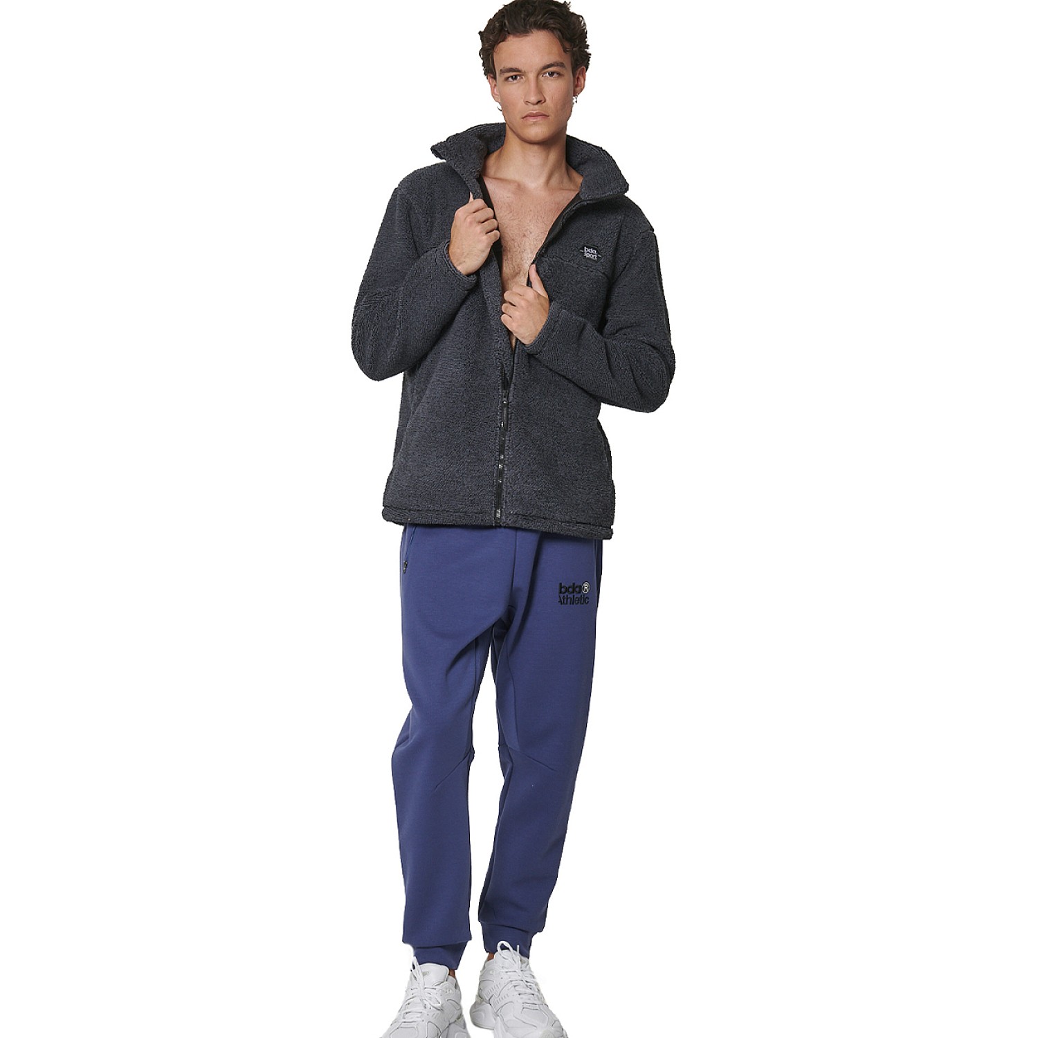 Unisex Ζακέτα Fleece Sherpa με Φερμουάρ BODY ACTION