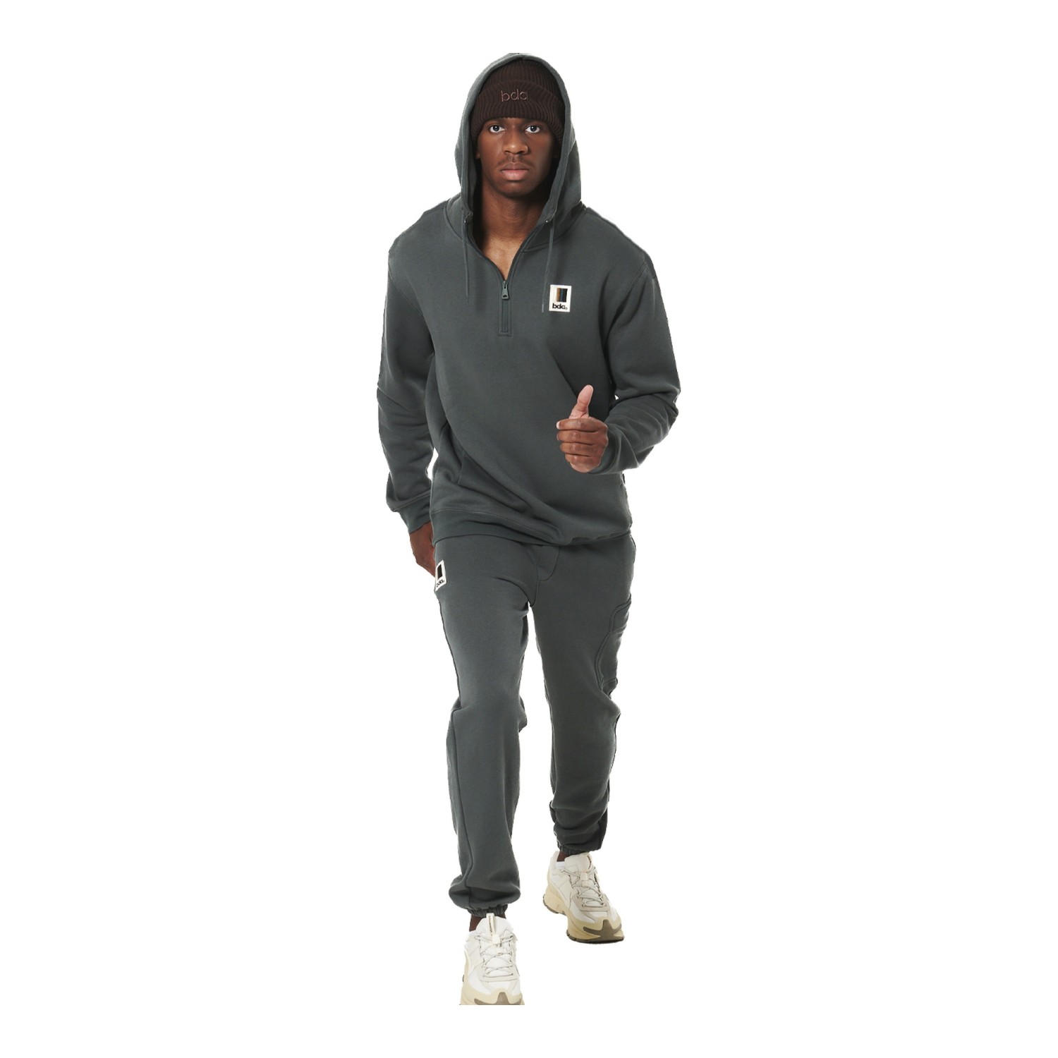 MEN'S HALF-ZIP HOODED SWEATSHIRT