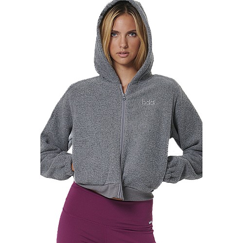 WOMEN'S FULL-ZIP SHERPA FLEECE HOODIE