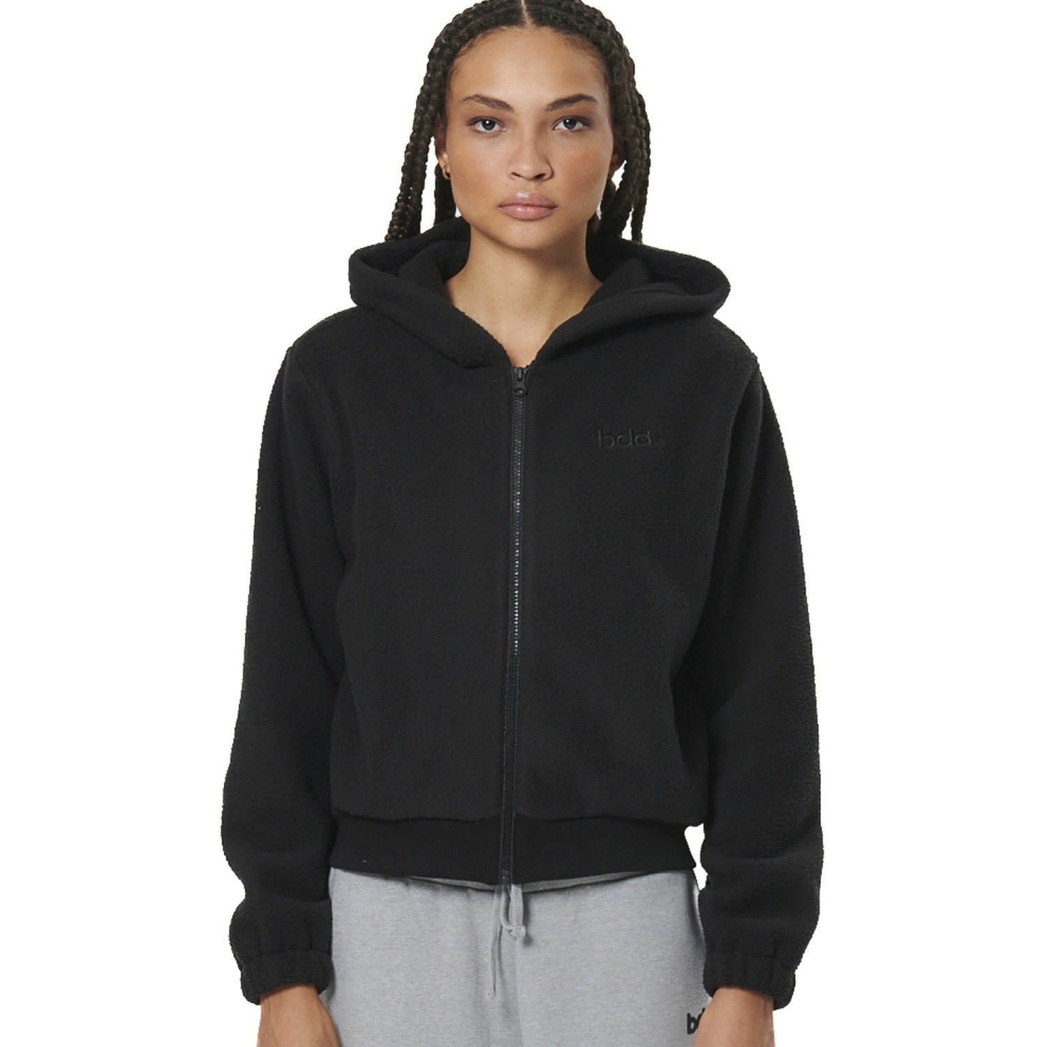 WOMEN'S FULL-ZIP SHERPA FLEECE HOODIE