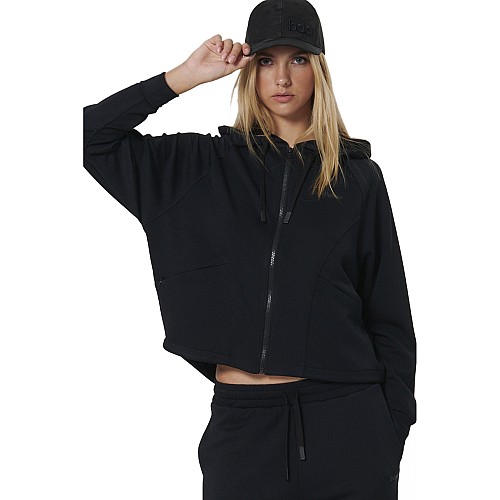 Unisex Boxy Ζακέτα Φούτερ με Κουκούλα BODY ACTION