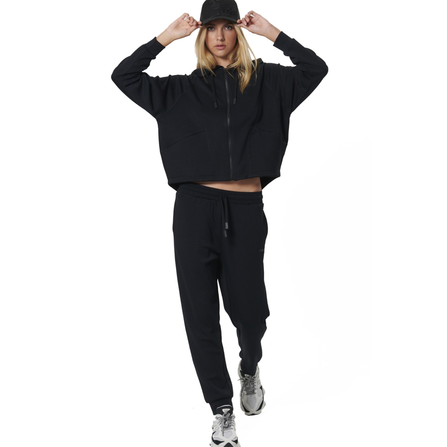 Unisex Boxy Ζακέτα Φούτερ με Κουκούλα BODY ACTION