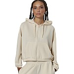 Unisex Cropped Ζακέτα Φούτερ με Κουκούλα BODY ACTION