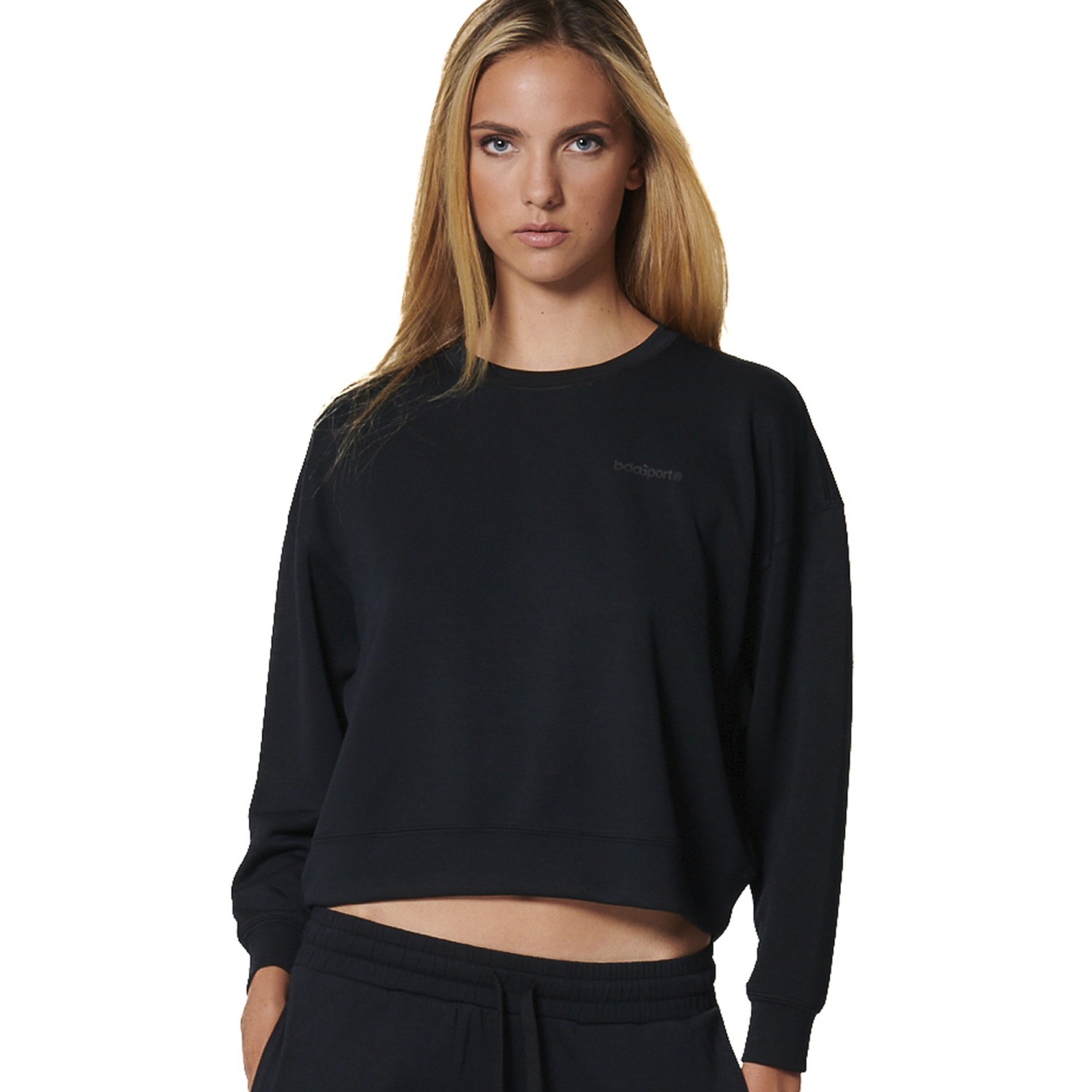 WOMEN'S MODAL CROP SWEATSHIRT