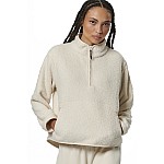 WOMEN'S OVERSIZE BOUCLE-FLEECE HALF-ZIP