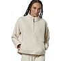 WOMEN'S OVERSIZE BOUCLE-FLEECE HALF-ZIP
