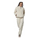 WOMEN'S OVERSIZE BOUCLE-FLEECE HALF-ZIP