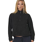 WOMEN'S OVERSIZE BOUCLE-FLEECE HALF-ZIP